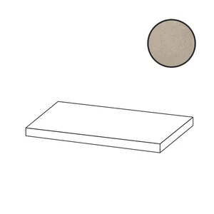 Ступень Cerdomus Concrete Art Angolo Dx Gradino Costa Retta Beige Matt 98146 33x120 матовая