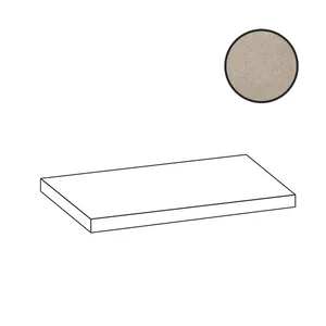 Ступень Cerdomus Concrete Art Angolo Sx Gradino Costa Retta Beige Matt 97693 33x120 матовая