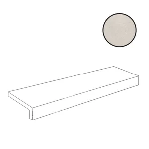 Ступень Cerdomus Concrete Art Elemento L Costa Retta Bianco Safe 97622 20x60 сатинированная
