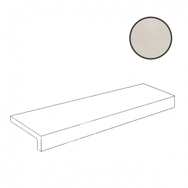 Ступень Cerdomus Concrete Art Elemento L Costa Retta Bianco Safe 98167 20x100 сатинированная