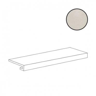 Ступень Cerdomus Concrete Art Gradino Costa Retta Bianco Safe 97670 33x120 сатинированная