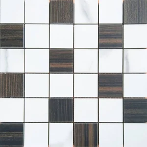 Мозаика Cerdomus Extremewhite St Fl Msc 48 Mix Brown 30x30 полированная