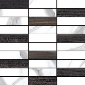 Мозаика Cerdomus Extremewhite St Fl Msc Brick Mix Brown 30x30 полированная