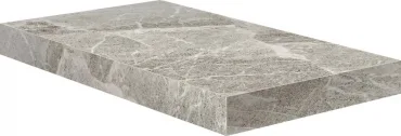 Ступень Cerdomus Flint Angolo DX Gradino C. Retta Silver 62450 33x60 матовая