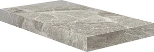 Ступень Cerdomus Flint Angolo DX Gradino C. Retta Silver 62450 33x60 матовая