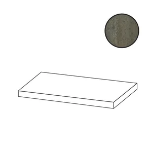 Ступень Cerdomus Iskra Angolo Dx Gradino Costa Retta Ardesia Stone Levigato 96328 33x120 полированная