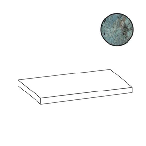 Ступень Cerdomus Iskra Angolo Sx Gradino Costa Retta Amazonite Levigato 96334 33x120 полированная