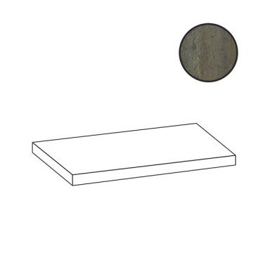 Ступень Cerdomus Iskra Angolo Sx Gradino Costa Retta Ardesia Stone Matt 96321 33x120 матовая