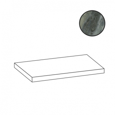 Ступень Cerdomus Iskra Angolo Sx Gradino Costa Retta irish Green Levigato 96338 33x120 полированная