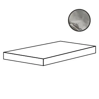 Ступень Cerdomus Jade Ematite Ang. Sx Gradino Costa Ret Lev 33x120 полированная