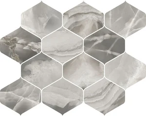 Мозаика Cerdomus Jade Ematite Mosaico Ninfa Lev 27,7x35 полированная