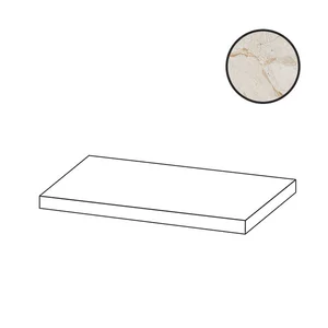 Ступень Cerdomus Karnis Angolo Dx Gradino Costa Retta Ivory Matt 97508 33x120 матовая