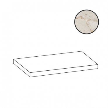 Ступень Cerdomus Karnis Angolo Sx Gradino Costa Retta Ivory Safe 97533 33x120 сатинированная