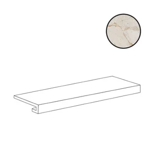 Ступень Cerdomus Karnis Gradino Costa Retta Ivory Levigato 97498 33x120 полированная