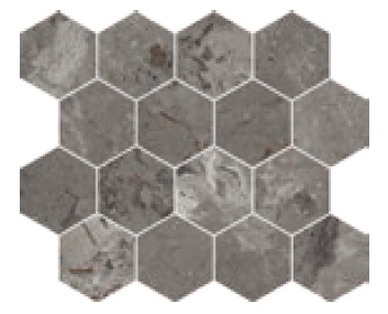 Мозаика Cerdomus Karnis Mosaico Esagona Charcoal Levigato 97431 27,5x33 полированная