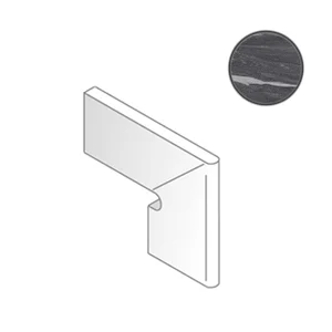 Бордюр Cerdomus Luxe Battiscala Dx Black Lev. 60120 74964 60x120 полированный