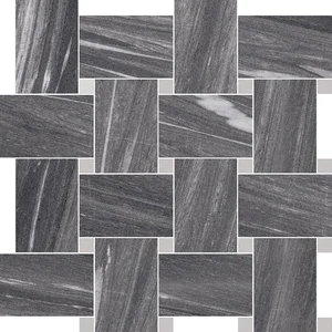 Мозаика Cerdomus Luxe Contrasti Dark Grey Lev. con Tozz.Madreperla 75010 30x30 лаппатированная