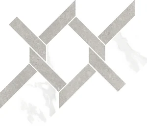 Мозаика Cerdomus Mexicana Intreccio Silver Sat. Inserto Stat. Sat. 66046 25,8x29,1 сатинированная
