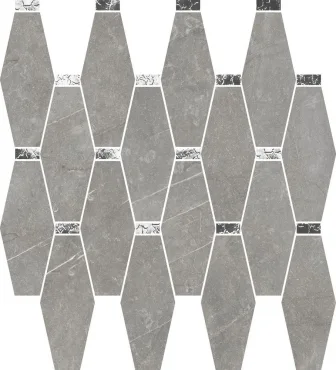 Мозаика Cerdomus Mexicana Losanga Grey Lev. Tozz. Platino (rivestimento) 72686 29,6x32,1 полированная