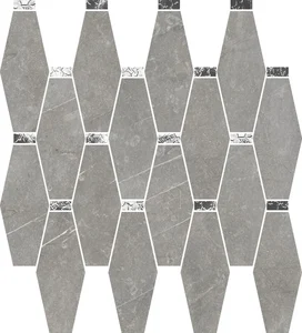 Мозаика Cerdomus Mexicana Losanga Grey Lev. Tozz. Platino (rivestimento) 72686 29,6x32,1 полированная