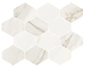 Мозаика Cerdomus Omnia Mosaico Ninfa Calacatta Levigato 89731 27,7x35 полированная