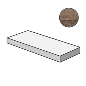 Ступень Cerdomus Shine Angolo Dx Grad.C.Retta Walnut Grip 75576 33x120 структурированная
