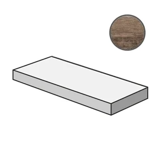 Ступень Cerdomus Shine Angolo Dx Grad.C.Retta Walnut Nat 75317 33x120 матовая