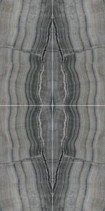 Панно Cerdomus Skorpion Book Match Black Levigato 79412 120x240 полированное