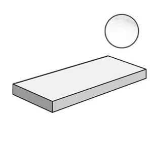 Ступень Cerdomus Statuario Bianco Angolo Sn Grad.C.Retta Bianco Nat 72820 33x120 матовая