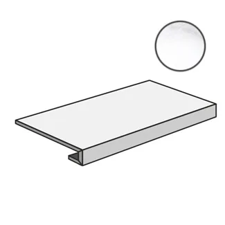 Ступень Cerdomus Statuario Bianco Gradino C.Retta Bianco Nat 72817 33x120 матовая