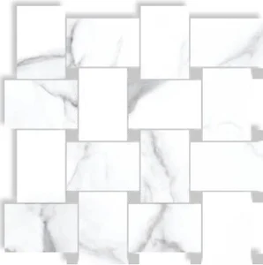 Мозаика Cerdomus Statuario Contrasti Bianco Lev. con Tozz. Piombo 72803 30x30 полированная