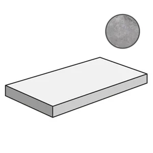Ступень Cerdomus Supreme Angolo Sn Grad.C.Retta Grey Grip 77551 33x120 структурированная