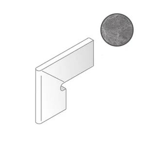 Бордюр Cerdomus Supreme Battiscala Sn Charcoal Lev 75497 4,8x60 полированный