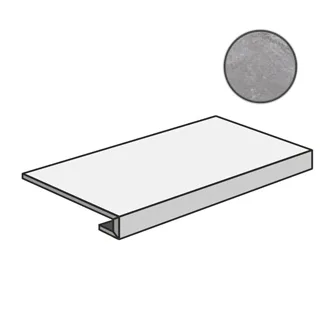 Ступень Cerdomus Supreme Gradino C.Retta Grey Lev 75514 33x120 полированная