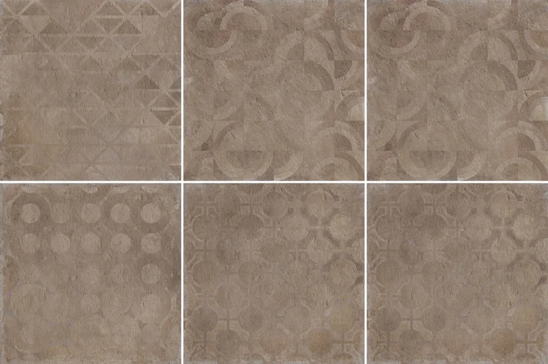 Керамогранит Cerdomus Verve Vintage Brown (6 soggetti Mix) 61931 60x60 матовый
