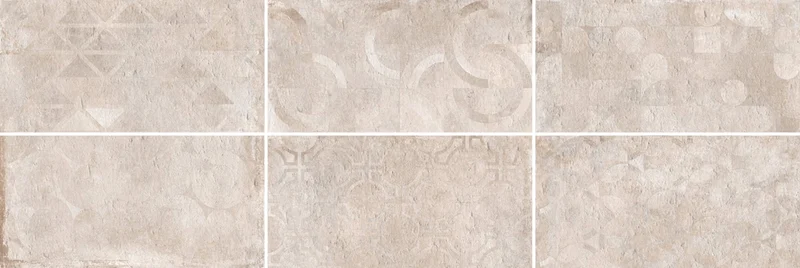 Керамогранит Cerdomus Verve Vintage Ivory (6 soggetti Mix) 62130 30x60 матовый