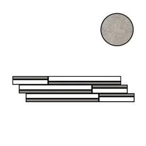 Мозаика Cerim Elemental Stone Grey Listello Sfalsato Nat 767038 15x60 натуральная