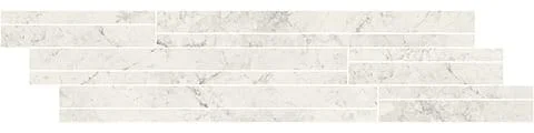 Мозаика Cerim Exalt Fairy White Modulo Listello Sfalsato Mix 760945 15x60 лаппатированная