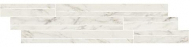 Мозаика Cerim Exalt Magic White Modulo Listello Sfalsato Mix 760944 15x60 лаппатированная