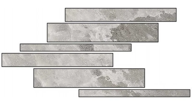 Мозаика Cerim Rock Salt Celtic Grey Listello Sfalsato 766752 15x60 матовая