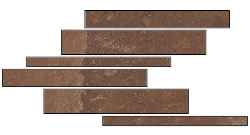 Мозаика Cerim Rock Salt Hawai Red Listello Sfalsato 766755 15x60 матовая
