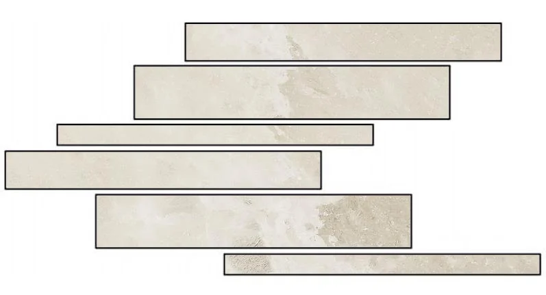 Мозаика Cerim Rock Salt White Gold Listello Sfalsato 766710 15x60 матовая