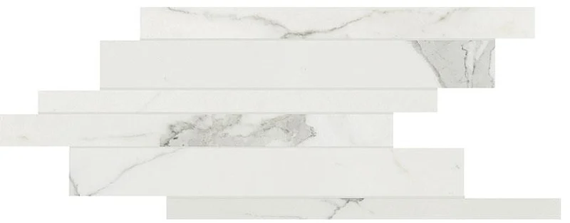Мозаика Cerim Timeless Calacatta Modulo Listello Sfalsato Luc 747413 21x40 полированная