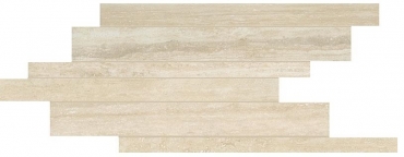 Мозаика Cerim Timeless Travertino Modulo Listello Sfalsato Luc 747418 21x40 полированная