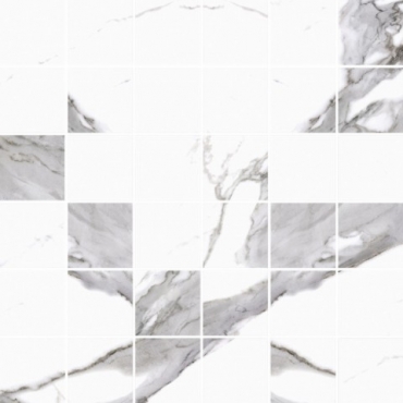 Мозаика Cerrad Calacatta Mosaic White Satin 29,7x29,7 сатинированная