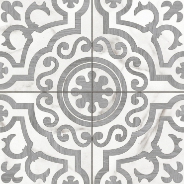 Декоративный элемент Cersanit Siena Белый Узор A16010 42x42 глазурованный