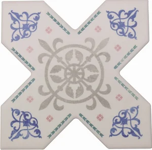 Декоративный элемент Cevica Becolors Cross Dec. Arabesque 132,5x132,5 матовый