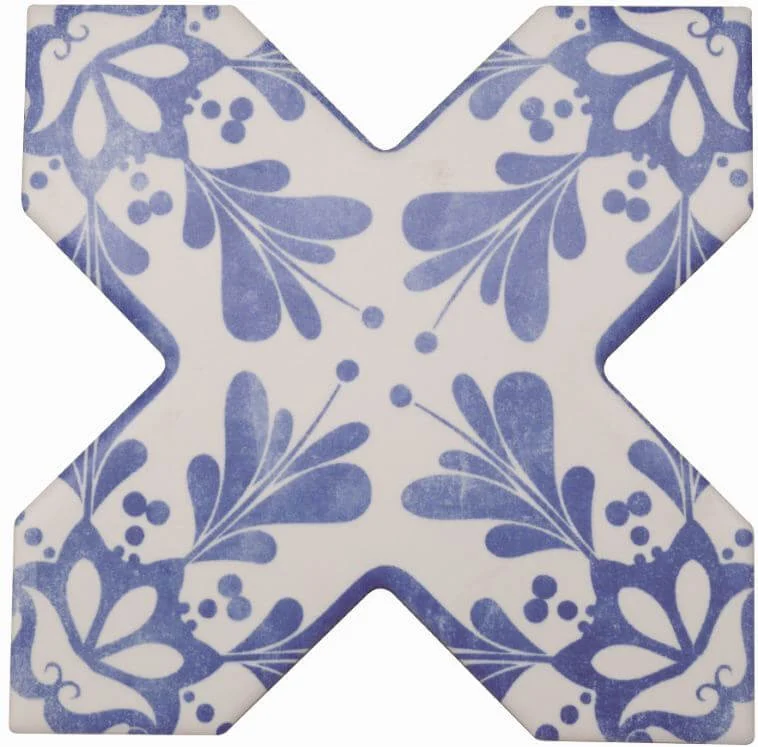 Декоративный элемент Cevica Becolors Cross Dec. Stencil Electric Blue 132,5x132,5 матовый
