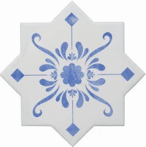Декоративный элемент Cevica Becolors Star Dec. Stencil Electric Blue 132,5x132,5 матовый