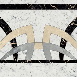 Декоративный элемент Italon Charme Extra Carrara Rosone Fascia 59x59 полированный
